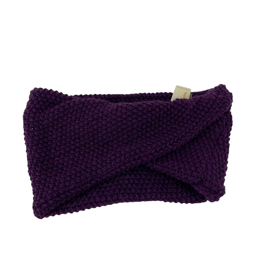 Purple Infinity Twist Snood Neck Warmer Scarf Chunky Knit Collection Eighteen